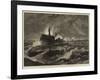 The Storms and Floods, Destruction of Part of the Admiralty Pier, at Dover, on New-Year's Day-null-Framed Giclee Print