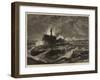 The Storms and Floods, Destruction of Part of the Admiralty Pier, at Dover, on New-Year's Day-null-Framed Giclee Print