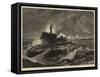 The Storms and Floods, Destruction of Part of the Admiralty Pier, at Dover, on New-Year's Day-null-Framed Stretched Canvas