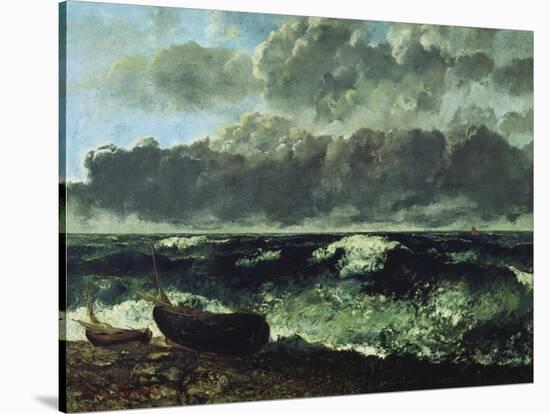 The Stormy Sea or the Wave, 1870-Gustave Courbet-Stretched Canvas