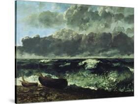 The Stormy Sea or the Wave, 1870-Gustave Courbet-Stretched Canvas