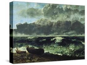 The Stormy Sea or the Wave, 1870-Gustave Courbet-Stretched Canvas