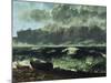 The Stormy Sea or the Wave, 1870-Gustave Courbet-Mounted Giclee Print