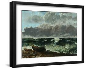 The Stormy Sea Or, the Wave, 1870-Gustave Courbet-Framed Giclee Print