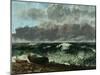 The Stormy Sea Or, the Wave, 1870-Gustave Courbet-Mounted Giclee Print
