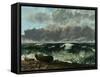 The Stormy Sea Or, the Wave, 1870-Gustave Courbet-Framed Stretched Canvas