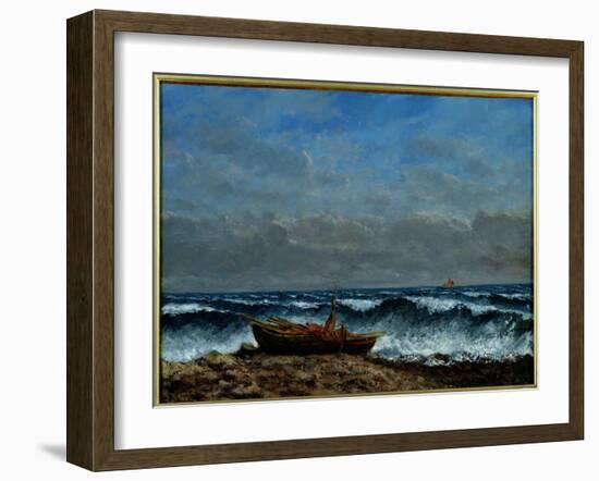 The Stormy Sea Or, the Wave-Gustave Courbet-Framed Giclee Print