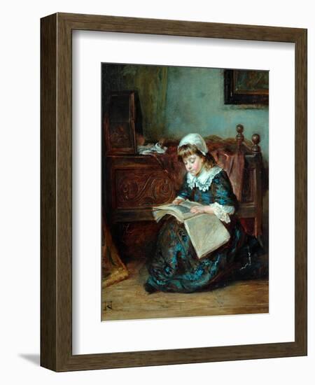 The Story Book, 1864-93-Robert Alexander Hillingford-Framed Giclee Print