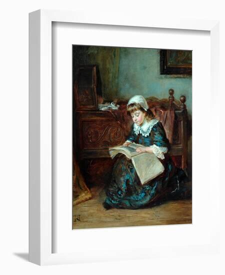 The Story Book, 1864-93-Robert Alexander Hillingford-Framed Giclee Print