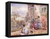 The Story Book-Myles Birket Foster-Framed Stretched Canvas