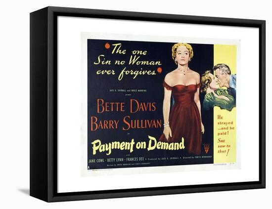 The Story of a Divorce, 1951, "Payment On Demand" Directed by Curtis Bernhardt-null-Framed Stretched Canvas