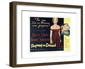 The Story of a Divorce, 1951, "Payment On Demand" Directed by Curtis Bernhardt-null-Framed Giclee Print