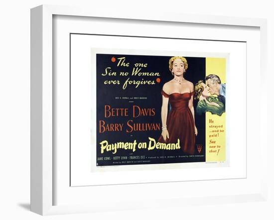 The Story of a Divorce, 1951, "Payment On Demand" Directed by Curtis Bernhardt-null-Framed Giclee Print