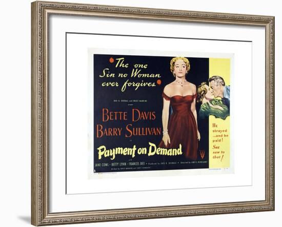 The Story of a Divorce, 1951, "Payment On Demand" Directed by Curtis Bernhardt-null-Framed Giclee Print