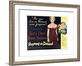 The Story of a Divorce, 1951, "Payment On Demand" Directed by Curtis Bernhardt-null-Framed Giclee Print