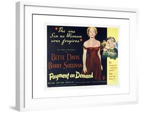 The Story of a Divorce, 1951, "Payment On Demand" Directed by Curtis Bernhardt-null-Framed Giclee Print