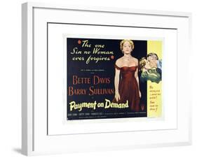 The Story of a Divorce, 1951, "Payment On Demand" Directed by Curtis Bernhardt-null-Framed Giclee Print