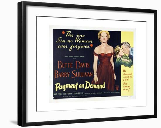 The Story of a Divorce, 1951, "Payment On Demand" Directed by Curtis Bernhardt-null-Framed Giclee Print