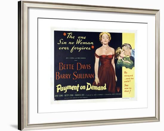 The Story of a Divorce, 1951, "Payment On Demand" Directed by Curtis Bernhardt-null-Framed Giclee Print