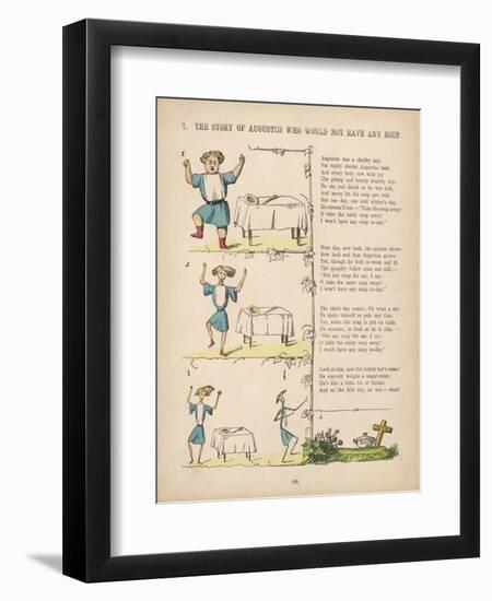 The Story of Augustus Who Would Not Have Any Soup "-Heinrich Hoffmann-Framed Art Print