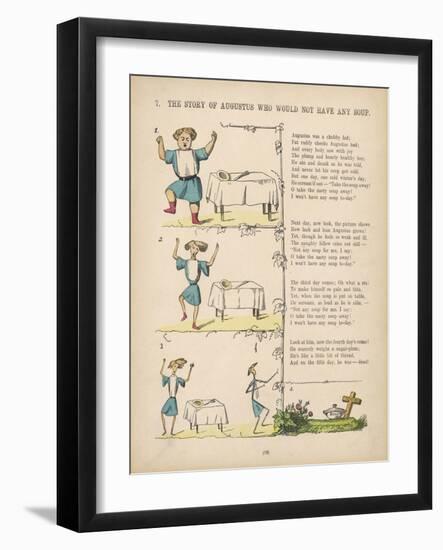 The Story of Augustus Who Would Not Have Any Soup "-Heinrich Hoffmann-Framed Art Print