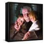 The Story of Christmas (or Grandfather with Two Children)-Norman Rockwell-Framed Stretched Canvas