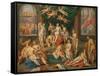 The Story of Cupid and Psyche-Hendrick de Clerck-Framed Stretched Canvas