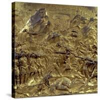 The Story of David and Goliath, One of Ten Relief Panels from the Gates of Paradise, 1425-52-Lorenzo Ghiberti-Stretched Canvas