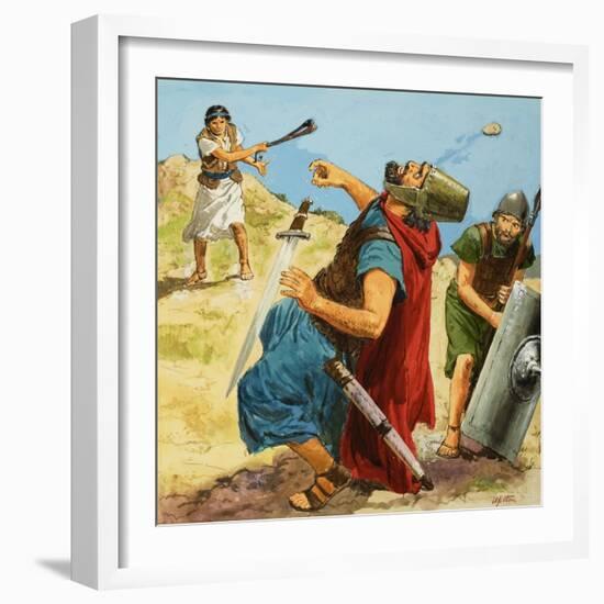 The Story of David-Clive Uptton-Framed Giclee Print