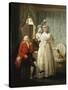 The Story of Laetitia: Dressing for the Masquerade-George Morland-Stretched Canvas