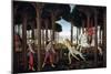 The Story of Nastagio Degli Onesti (First Episode), 1483 (From Boccaccio's Decameron)-Sandro Botticelli-Mounted Giclee Print