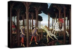 The Story of Nastagio Degli Onesti (First Episode), 1483 (From Boccaccio's Decameron)-Sandro Botticelli-Stretched Canvas