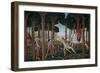 The Story of Nastagio Degli Onesti (First Episode), Ca 1483-Sandro Botticelli-Framed Giclee Print