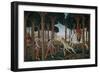 The Story of Nastagio Degli Onesti (First Episode), Ca 1483-Sandro Botticelli-Framed Giclee Print