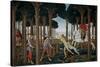 The Story of Nastagio degli Onesti (I), ca. 1483-Sandro Botticelli-Stretched Canvas