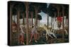 The Story of Nastagio degli Onesti (I), ca. 1483-Sandro Botticelli-Stretched Canvas