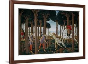 The Story of Nastagio degli Onesti (I), ca. 1483-Sandro Botticelli-Framed Giclee Print