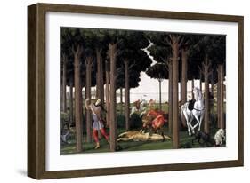 The Story of Nastagio degli Onesti (II), ca. 1483-Sandro Botticelli-Framed Giclee Print