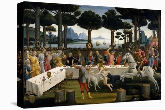The Story of Nastagio degli Onesti (III), ca. 1483-Sandro Botticelli-Stretched Canvas