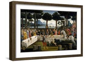 The Story of Nastagio degli Onesti (III), ca. 1483-Sandro Botticelli-Framed Giclee Print