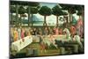 The Story of Nastagio Degli Onesti: Nastagio Arranges a Feast at Which the Ghosts Reappear, 1483-87-Sandro Botticelli-Mounted Premium Giclee Print