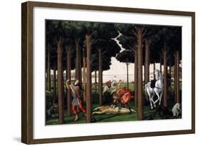 The Story of Nastagio Degli Onesti (Second Episode), 1483 (From Boccaccio's Decameron)-Sandro Botticelli-Framed Giclee Print