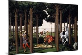 The Story of Nastagio Degli Onesti (Second Episode), 1483 (From Boccaccio's Decameron)-Sandro Botticelli-Mounted Giclee Print