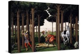The Story of Nastagio Degli Onesti (Second Episode), 1483 (From Boccaccio's Decameron)-Sandro Botticelli-Stretched Canvas