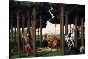 The Story of Nastagio Degli Onesti (Second Episode), 1483 (From Boccaccio's Decameron)-Sandro Botticelli-Stretched Canvas