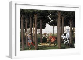 The Story of Nastagio Degli Onesti (Second Episode), Ca 1483-Sandro Botticelli-Framed Giclee Print