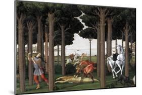 The Story of Nastagio Degli Onesti (Second Episode), Ca 1483-Sandro Botticelli-Mounted Giclee Print