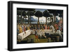 The Story of Nastagio Degli Onesti (Third Episode), Ca 1483-Sandro Botticelli-Framed Giclee Print