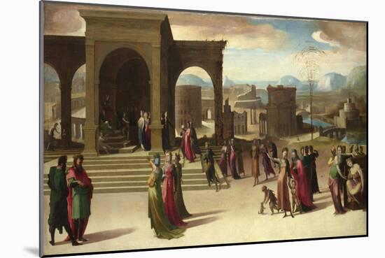 The Story of Papirius, Mid of 1520S-Domenico Beccafumi-Mounted Giclee Print