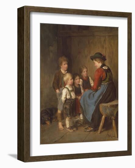 The Story of Saint Nicholas (Painting)-Franz Von Defregger-Framed Giclee Print